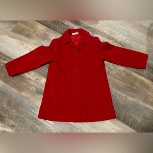 Herman Kay- made in the USA red wool coat
